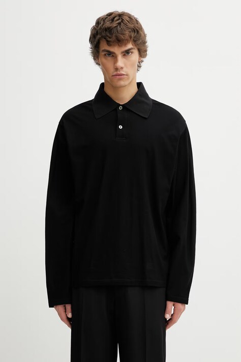 Our Legacy Rugby longsleeve męski bawełniany czarny M2266RB