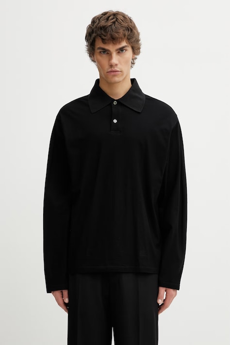 Our Legacy Rugby лонгслив для мужчин из хлопка чёрный M2266RB