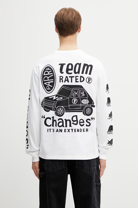 by Parra Team changes longsleeve męski bawełniany biały 55150