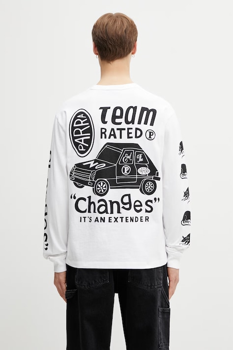 by Parra Team changes a maniche lunghe da uomo in cotone bianco 55150