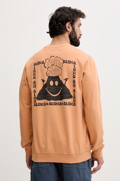 Hurley mikina pánská bavlněná SIDER oranžová MFTEU00057