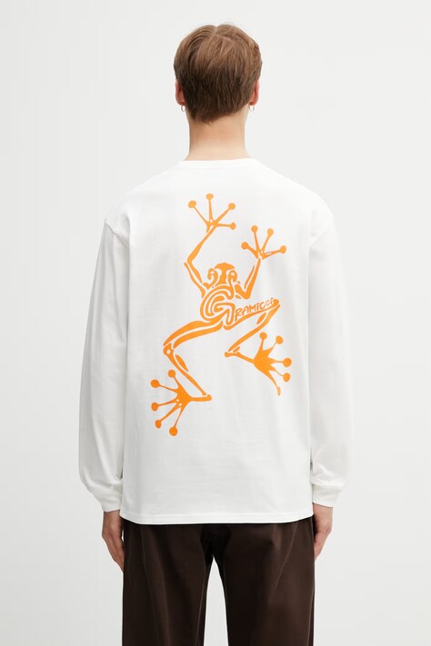 Gramicci STICKY HANDS L/S TEE longsleeve męski bawełniany biały G6SU.T108