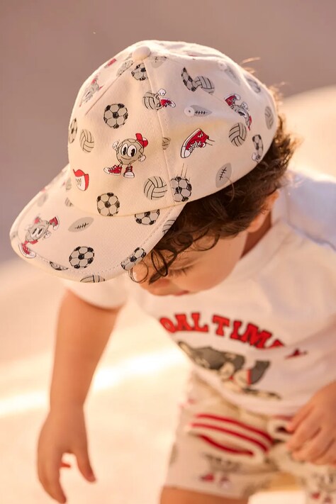 Παιδικό βαμβακερό καπέλο μπέιζμπολ Mayoral χρώμα: μπεζ, 10149