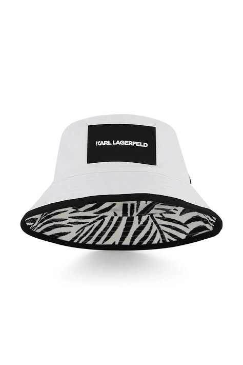 Karl Lagerfeld kapelusz dwustronny bawełniany dziecięcy kolor biały Z31236