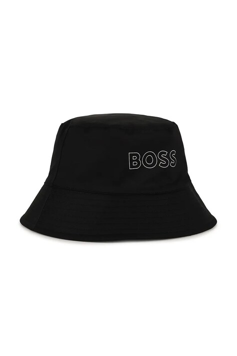 BOSS kapelusz dwustronny dziecięcy kolor czarny J53113