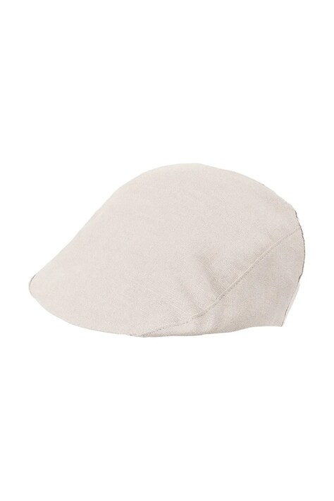 Jamiks kaszkiet dziecięcy z dodatkiem lnu VAIDAS beżowy JLI070