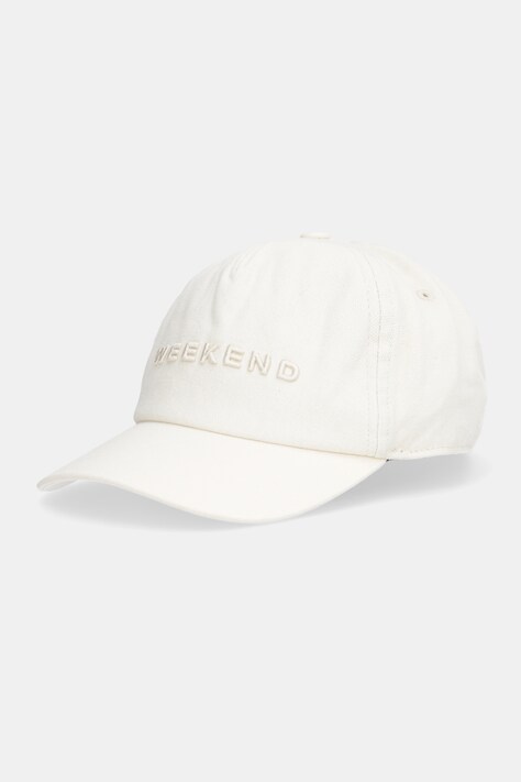 Weekend Max Mara czapka z daszkiem bawełniana AFALCO kolor beżowy 2615571034600
