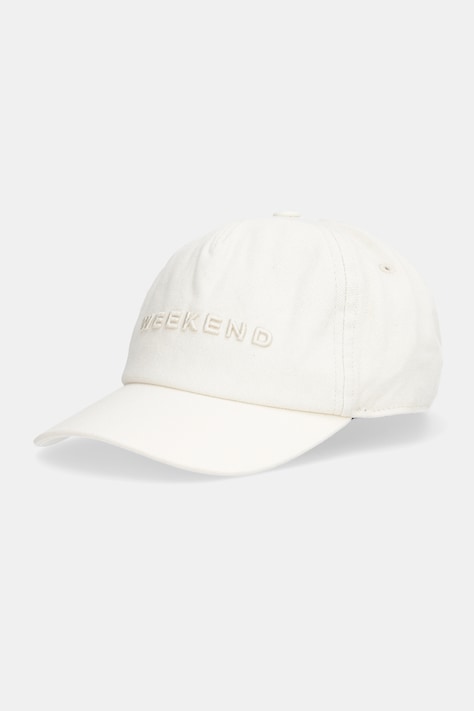 Weekend Max Mara czapka z daszkiem bawełniana AFALCO kolor beżowy 2615571034600