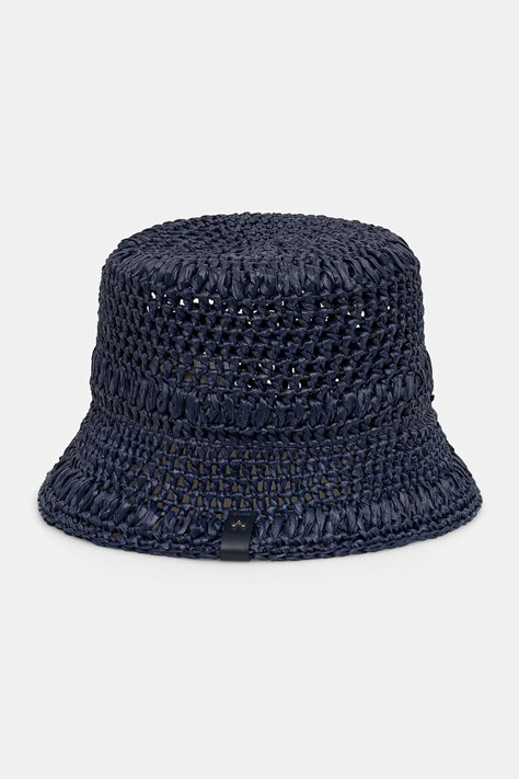 Weekend Max Mara kapelusz bucket damski pleciony AFRAGORE granatowy 2615571045600