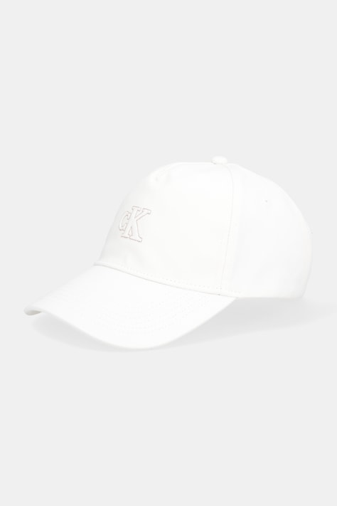 Calvin Klein czapka z daszkiem bawełniana kolor beżowy LV04F5044G