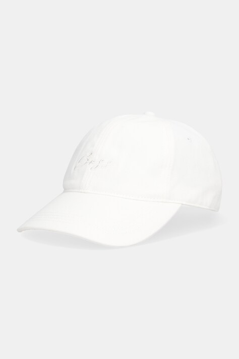 BOSS czapka z daszkiem bawełniana Lilyan kolor beżowy 50558395