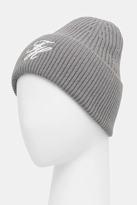 Tommy Hilfiger czapka wełniana kolor szary AW0AW18515