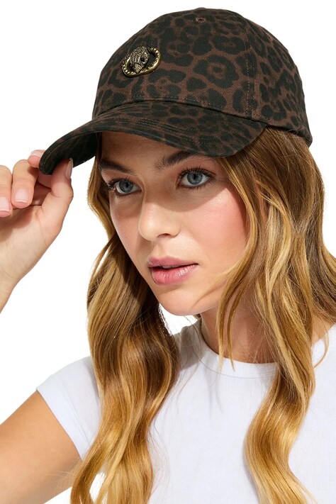 Kurt Geiger London czapka z daszkiem bawełniana Chelsea kolor brązowy 4419039499