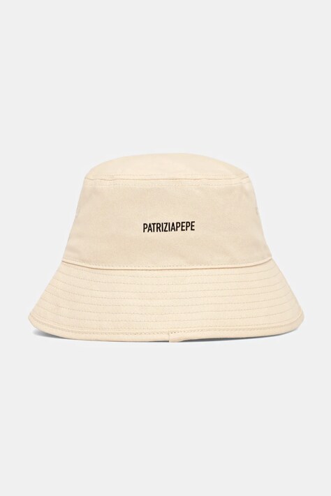 Patrizia Pepe kapelusz bawełniany kolor beżowy 8F0106 AB01