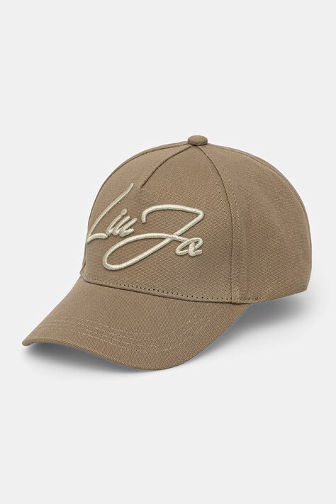 Liu Jo czapka z daszkiem bawełniana kolor zielony 2A6028 T0300