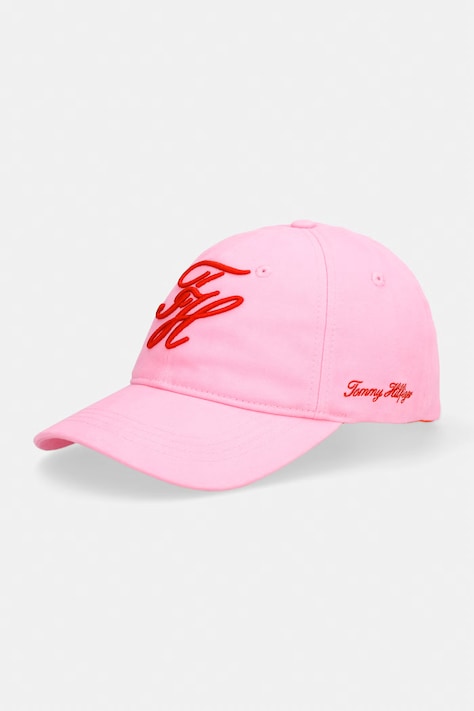 Tommy Hilfiger kapa sa šiltom pamučna ljetna roza AW0AW18338