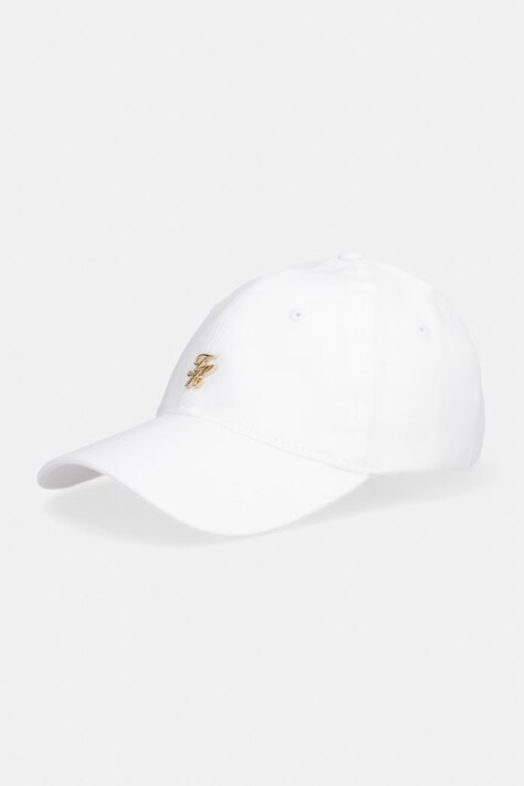 Tommy Hilfiger czapka z daszkiem damska lniana SUMMER beżowa AW0AW18345