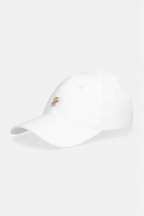 Tommy Hilfiger czapka z daszkiem damska lniana SUMMER beżowa AW0AW18345