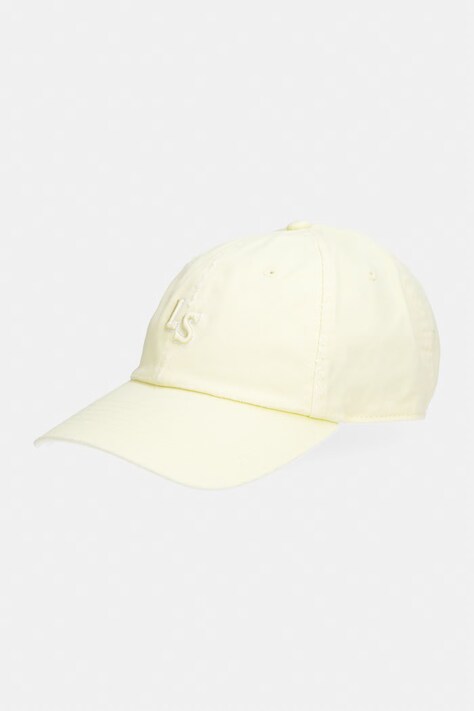 Levi's czapka z daszkiem bawełniana LS MONOGRAM W kolor żółty 004BY