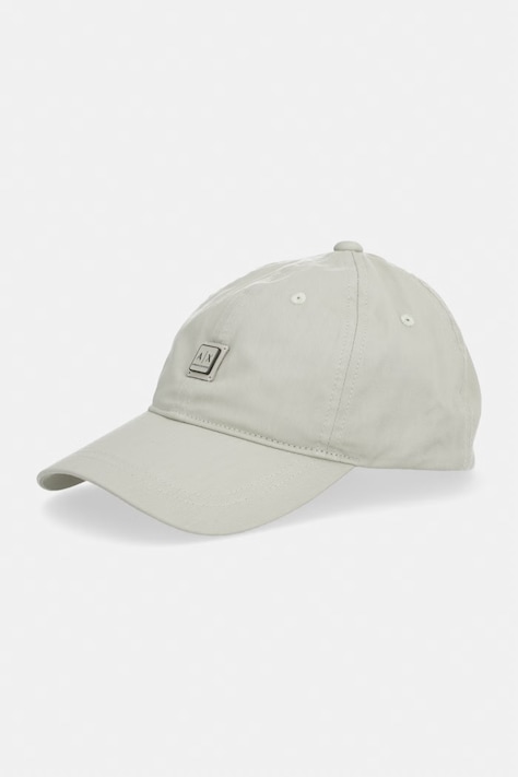 Armani Exchange czapka z daszkiem bawełniana kolor zielony XW002385 AF15502