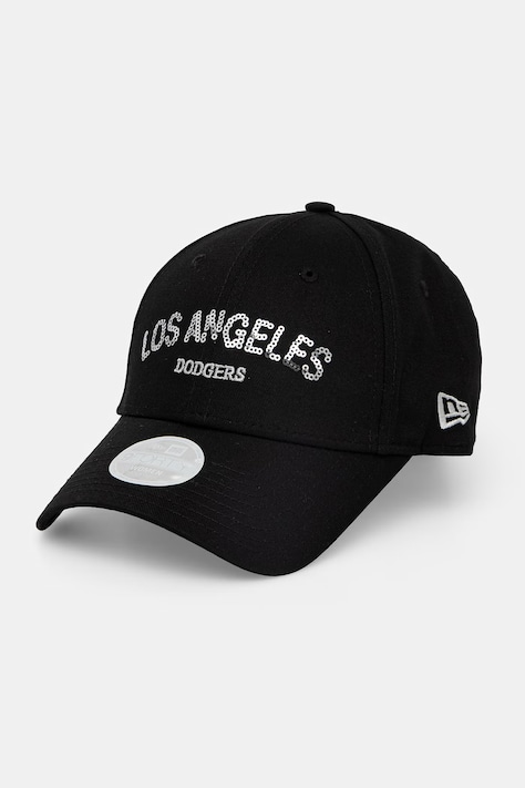 New Era czapka z daszkiem bawełniana SEQUIN WORDMARK 9FORTY® kolor czarny 60771754