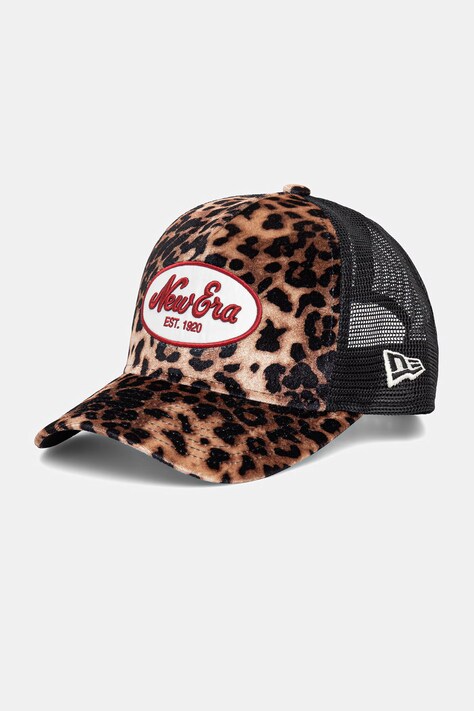 New Era czapka z daszkiem LEOPARD MC AF TRUCKER kolor czarny 60771767