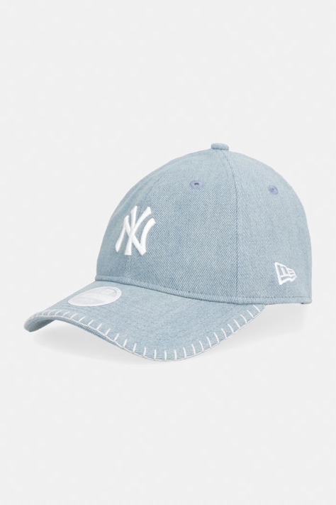 New Era czapka z daszkiem bawełniana DENIM STITCH 9TWENTY® kolor niebieski 60771756
