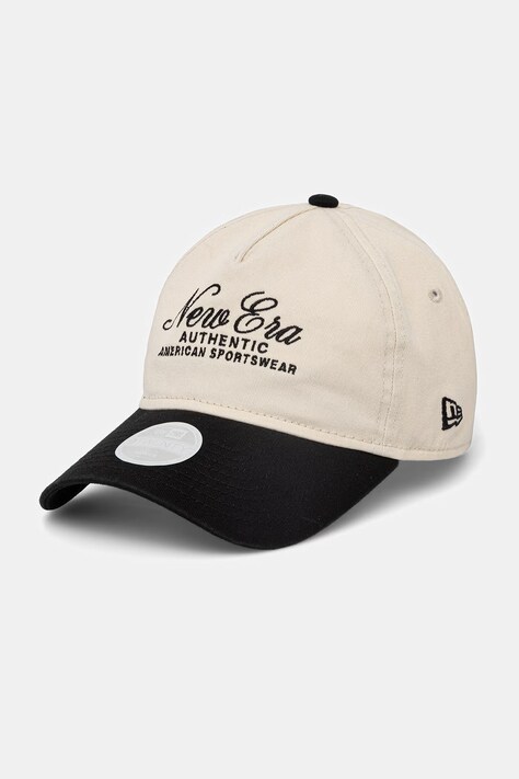 New Era czapka z daszkiem bawełniana 9TWENTY® AF kolor beżowy 60771763