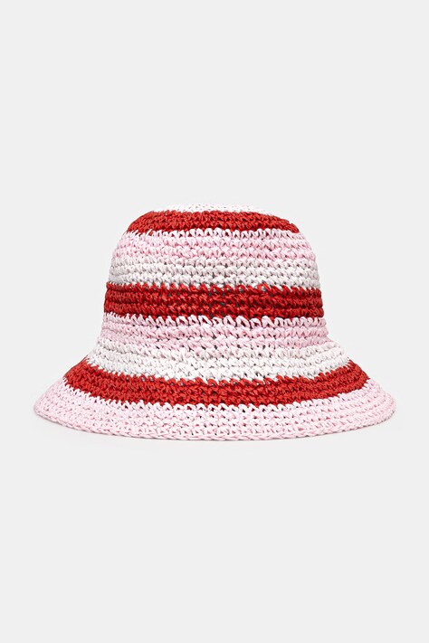 Barbour LHA0627RE51 kapelusz słomkowy czerwony Esther Crochet