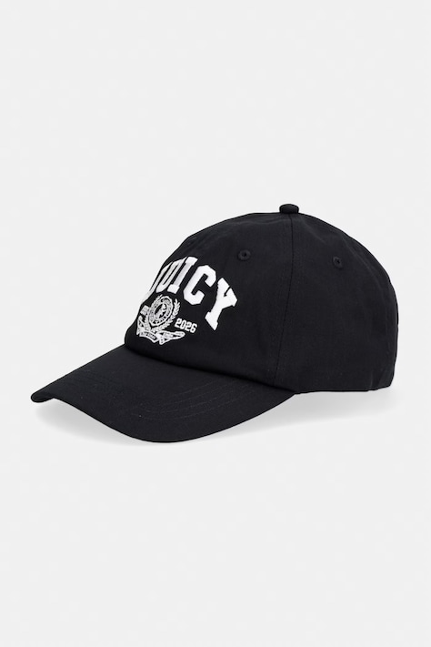 Juicy Couture czapka z daszkiem damska bawełniana CREST CAP czarna JCAWH126708