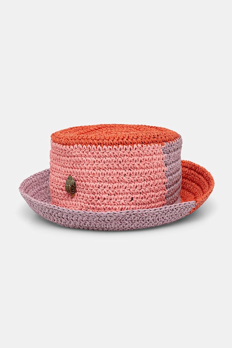 Kurt Geiger London kapelusz damski Kurt Raffia Bucket Hat pomarańczowy 5632157449