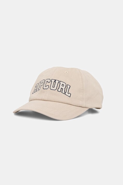 Rip Curl czapka z daszkiem damska bawełniana CAMPUS CAP beżowa 077WHE