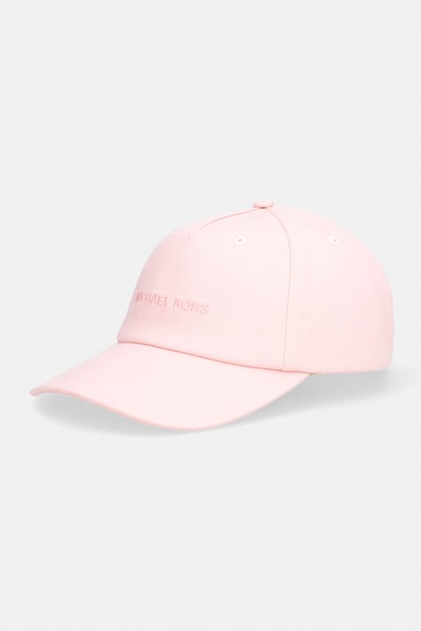 MICHAEL Michael Kors czapka z daszkiem damska bawełniana różowa 29MKWC558509