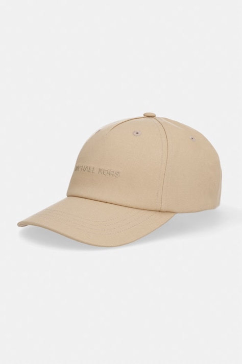 MICHAEL Michael Kors czapka z daszkiem damska bawełniana beżowa 29MKWC558509