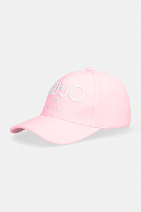 Liu Jo Czapka z daszkiem damska bawełniana różowa VA6206 T9555
