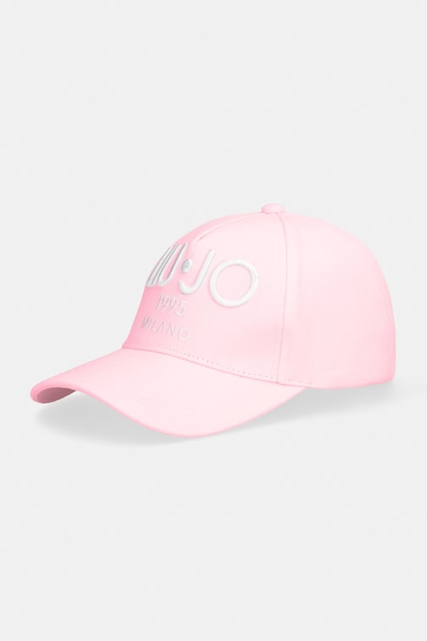 Liu Jo Czapka z daszkiem damska bawełniana różowa VA6206 T9555