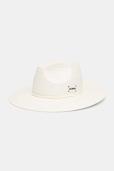LE SH KA headwear kapelusz słomkowy damski pleciony biały WhitePanamaFedora