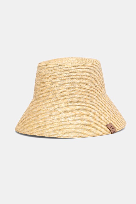 LE SH KA headwear kapelusz bucket damski pleciony beżowy BeigeBucket