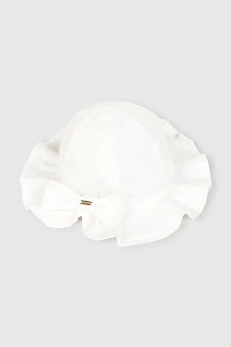 Mayoral kapelusz bawełniany dziecięcy kolor biały 10145