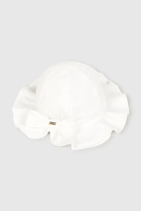 Mayoral kapelusz bawełniany dziecięcy kolor biały 10145