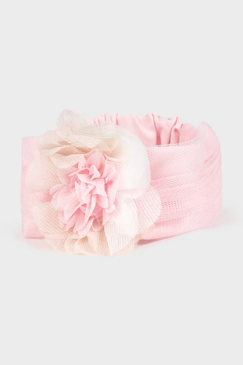 Detská čelenka Mayoral Newborn ružová farba biela, 9078