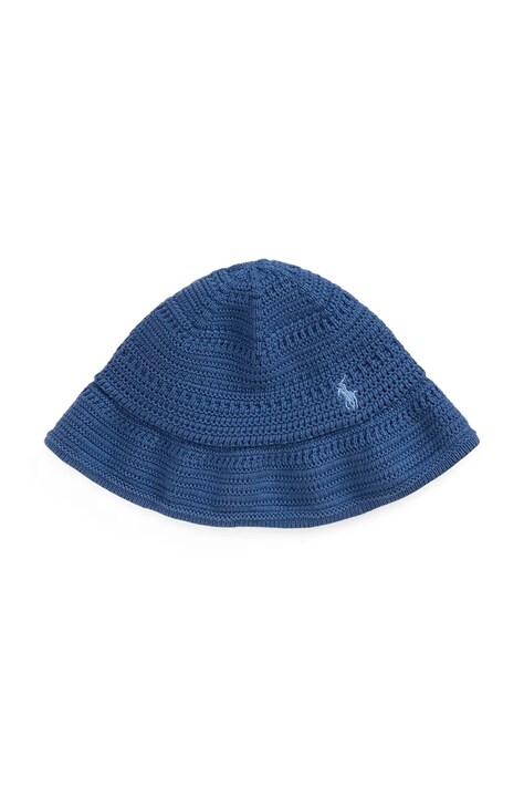 Polo Ralph Lauren kapelusz bawełniany dziecięcy kolor granatowy 313A11249002