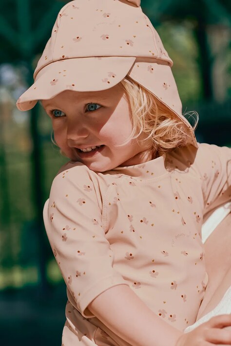 Liewood czapka z daszkiem dziecięca Senia Sun Hat With Ears różowa LW17682