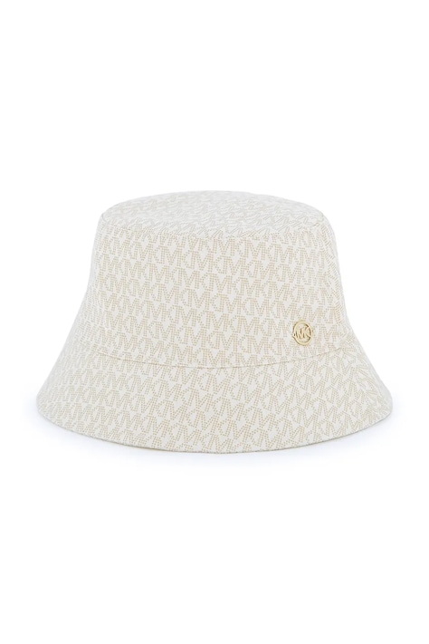 Dječji pamučni šešir Michael Kors boja: bež, R30629