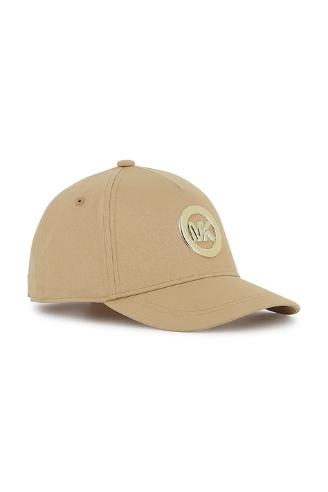 Βαμβακερό καπέλο του μπέιζμπολ Michael Kors χρώμα: καφέ, R30626