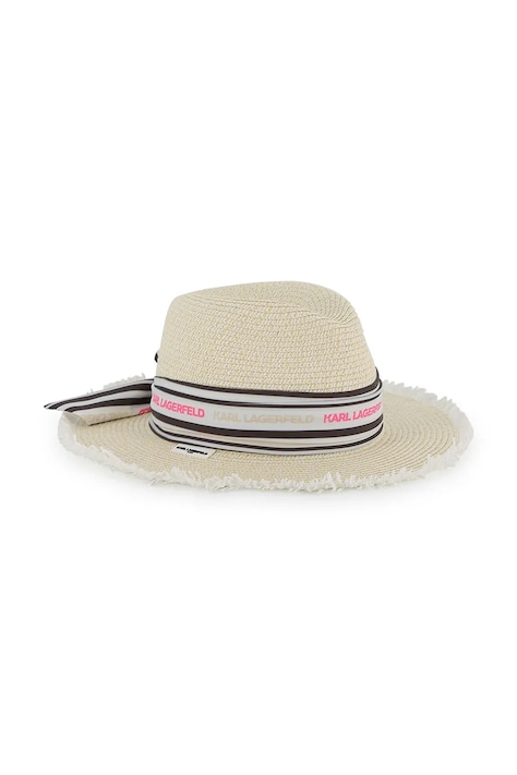 Detský klobúk Karl Lagerfeld béžová farba biela, Z31199