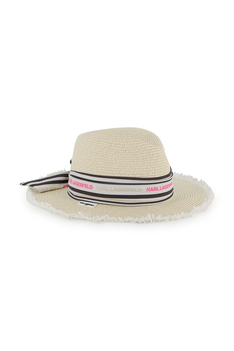 Dječji šešir Karl Lagerfeld boja: bež, Z31199