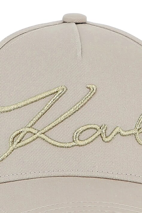 Karl Lagerfeld czapka z daszkiem bawełniana dziecięca kolor beżowy Z31197