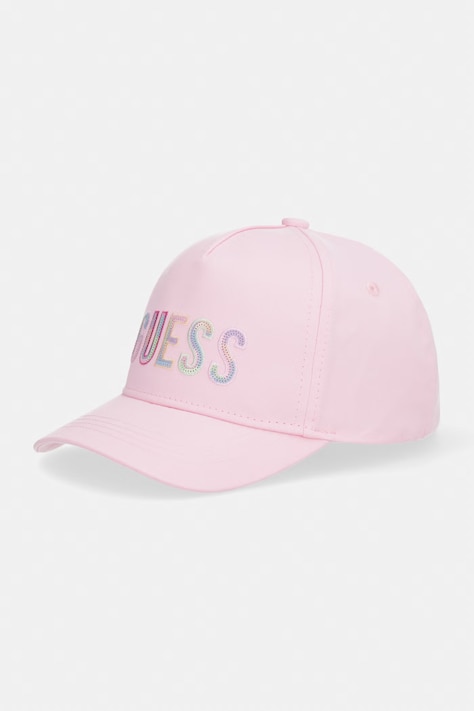 Guess Kapa s šiltom otroška bombažna roza J6GZ07 WO08O