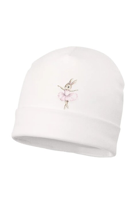 Jamiks czapka dziecięca bawełniana LUCERTA biała JWI051